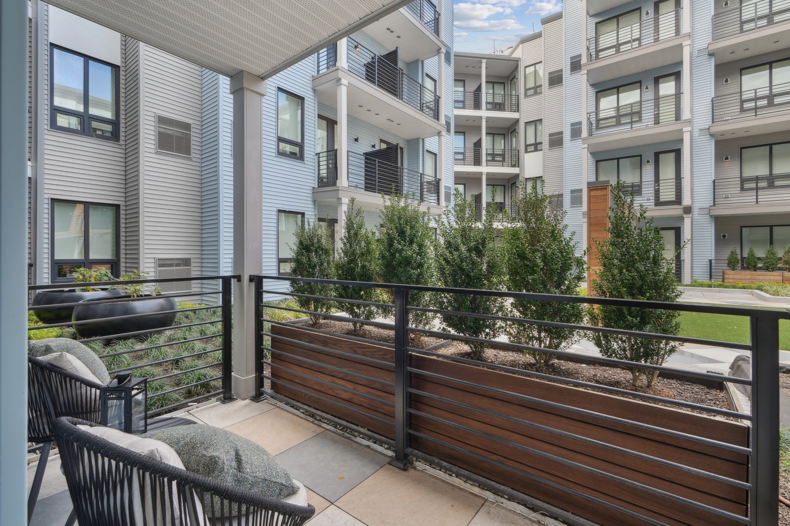 Balcony in one of Embark's luxury apartments in East Orange, NJ