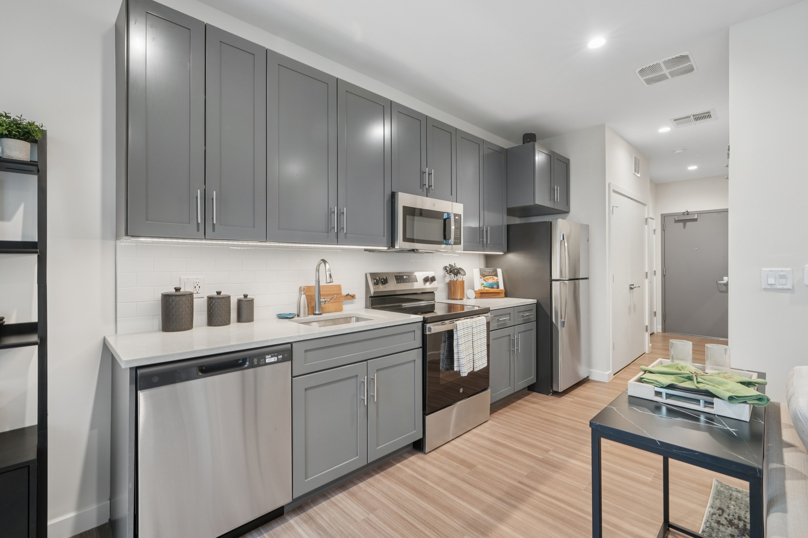 Kitchen in one of Embark's luxury apartments in East Orange, NJ